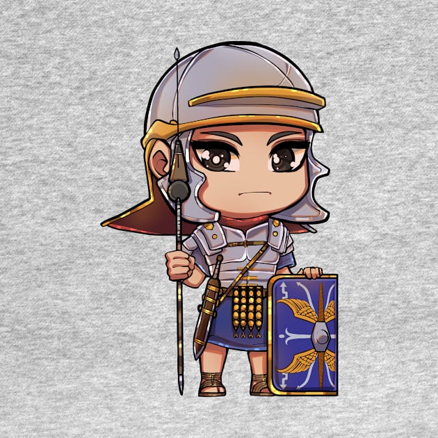 Cute Blue Roman Empire Legionary - Soldier Warrior History by Holymayo Tee